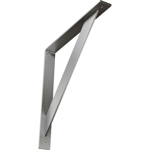Ekena Millwork Traditional Steel Bracket, Stainless Steel 2"W x 18"D x 18"H BKTM02X18X18TRSS - main